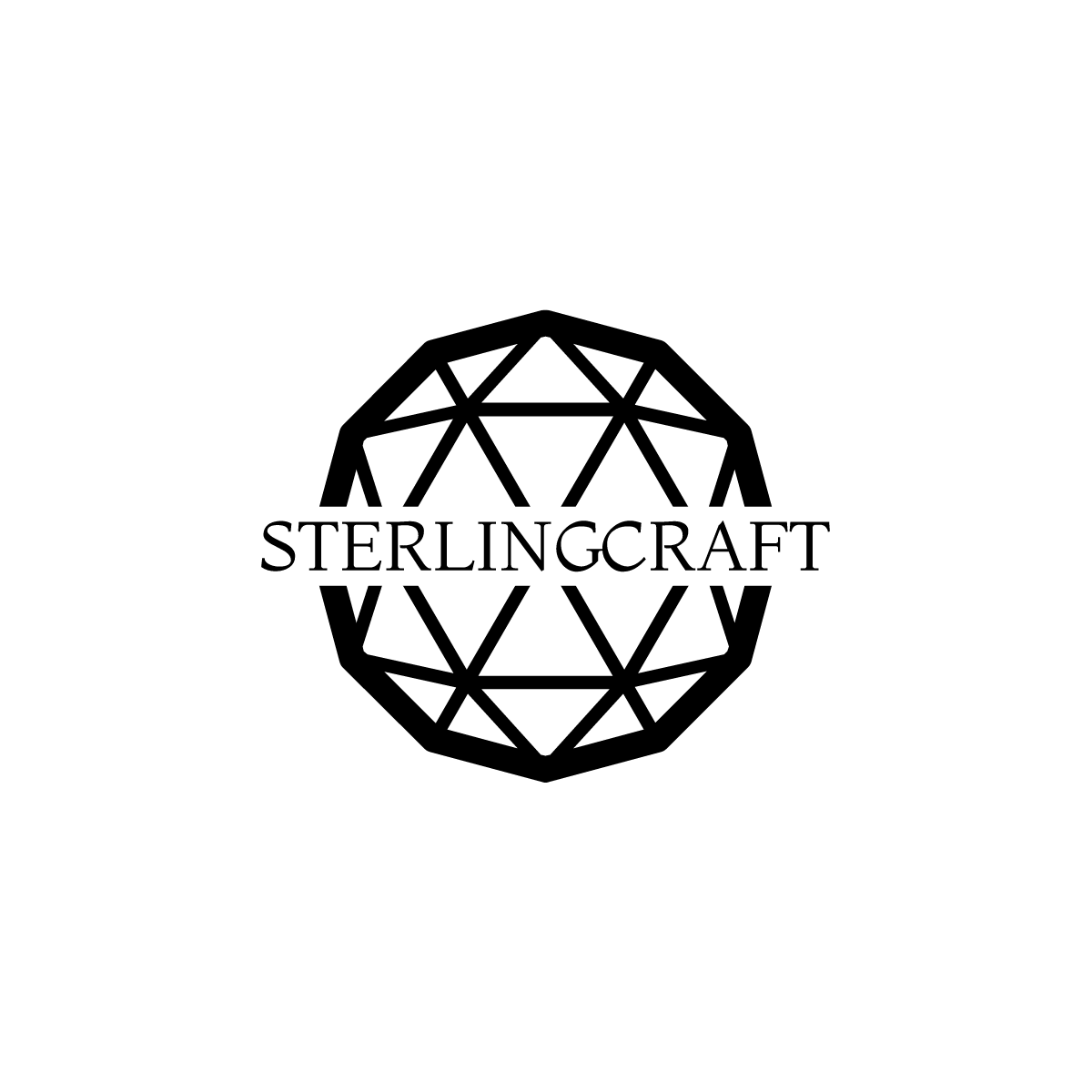 SterlingCraft logo — Monochrome · black