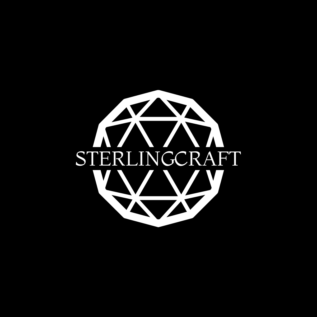 SterlingCraft logo — Reversed · white